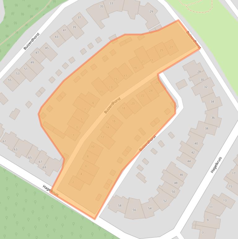 Kaart van postcodegebied 5431LW.