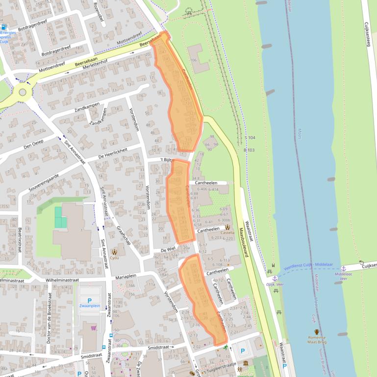 Kaart van postcodegebied 5431MA.