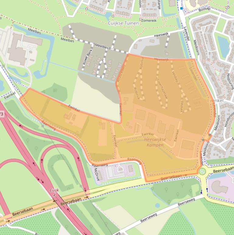 Kaart van postcodegebied 5431ND.