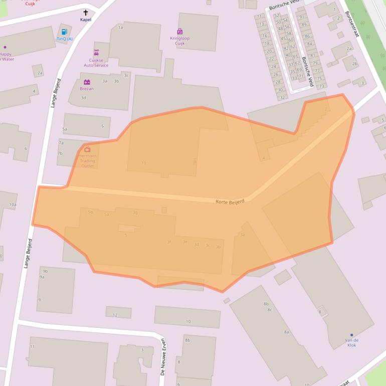 Kaart van postcodegebied 5431NP.