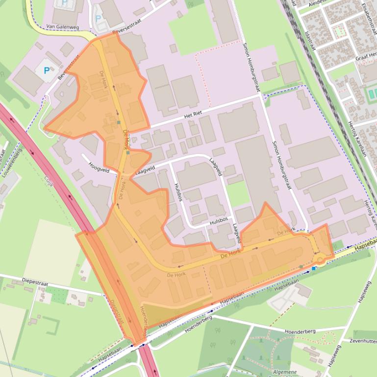 Kaart van postcodegebied 5431NS.