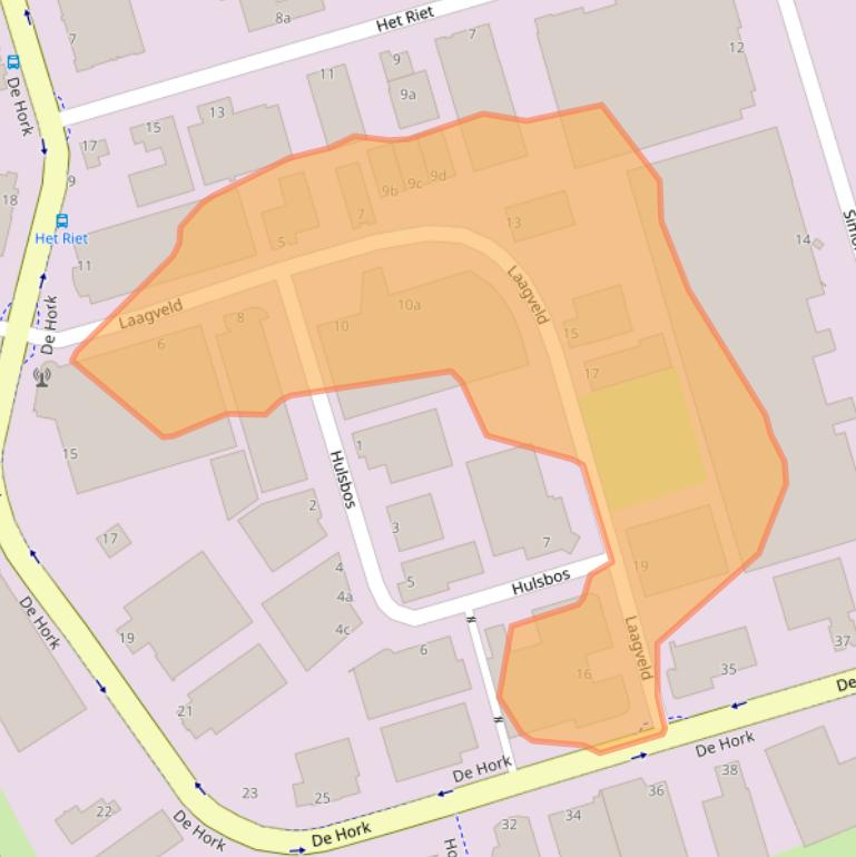 Kaart van postcodegebied 5431NX.