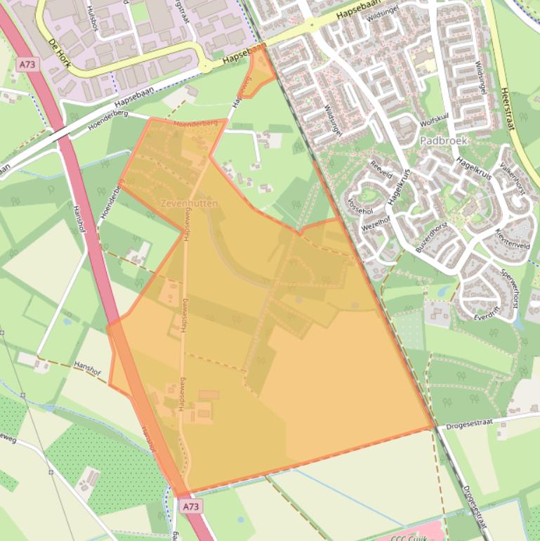 Kaart van postcodegebied 5431PA.