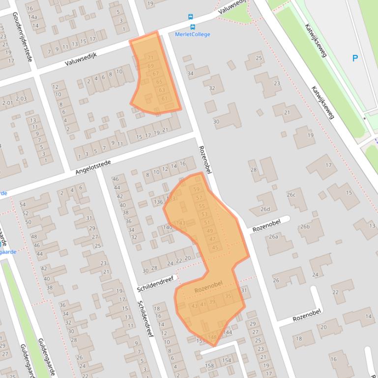 Kaart van postcodegebied 5431RB.