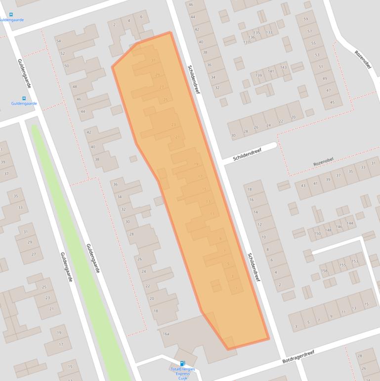 Kaart van postcodegebied 5431RE.