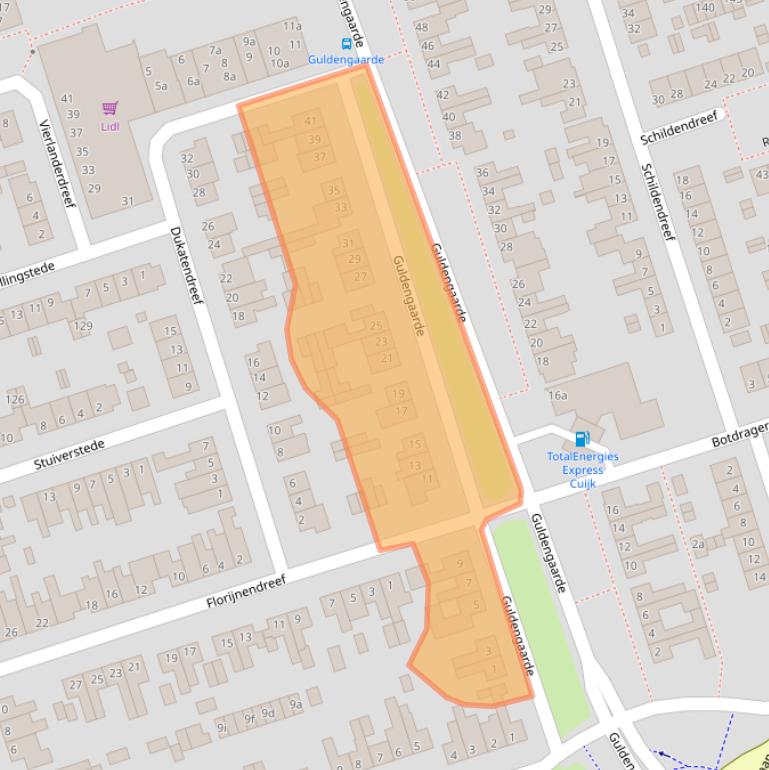 Kaart van postcodegebied 5431RL.