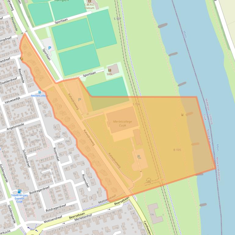 Kaart van postcodegebied 5431RX.