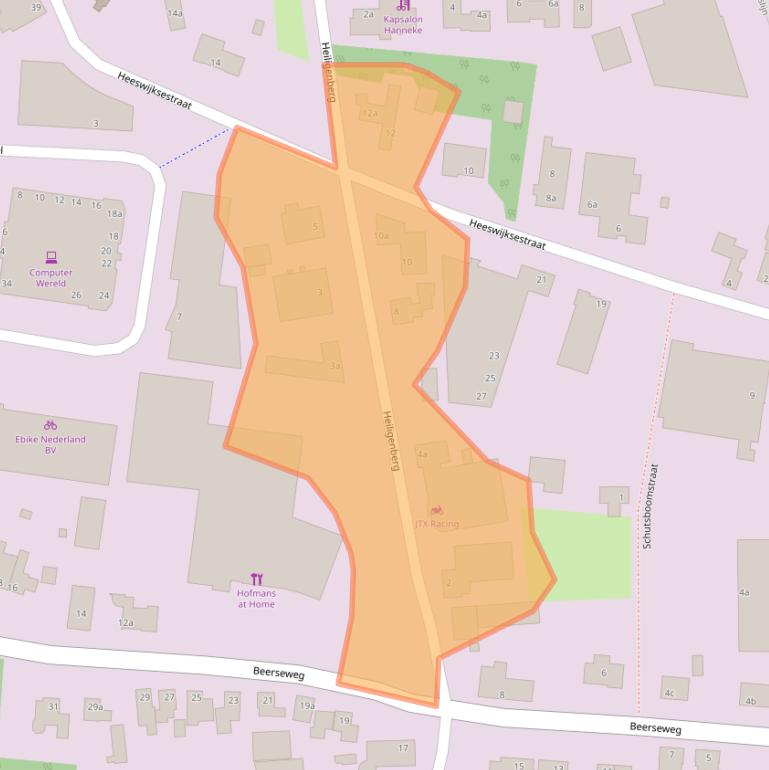 Kaart van postcodegebied 5431SC.