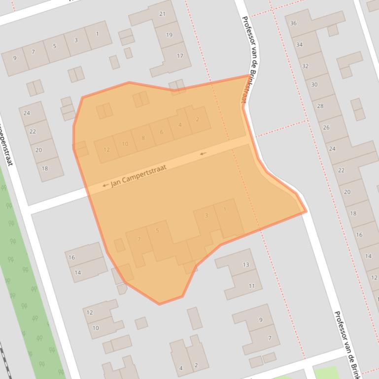 Kaart van postcodegebied 5431TC.