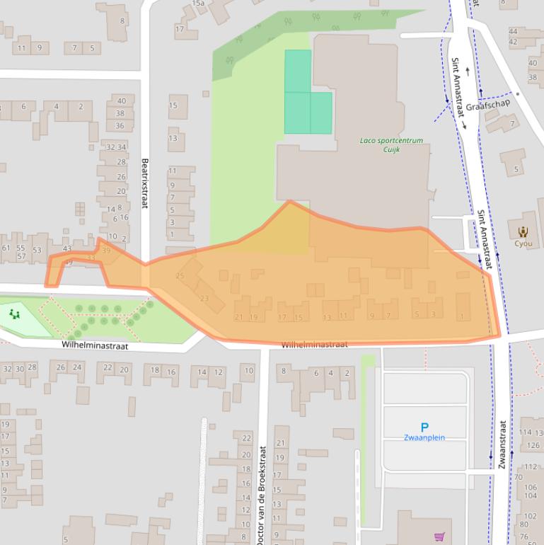 Kaart van postcodegebied 5431TL.
