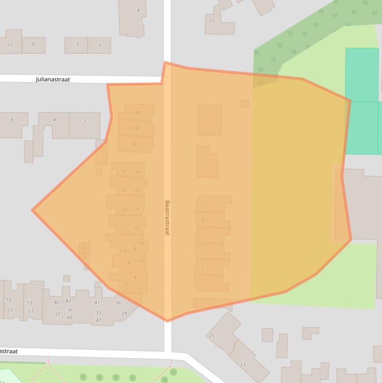 Kaart van postcodegebied 5431TX.