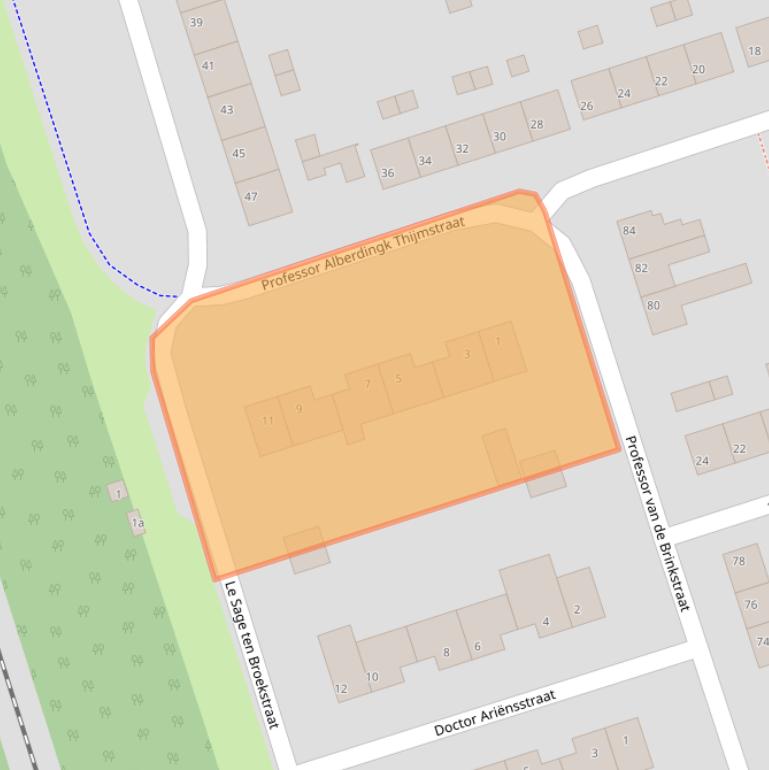 Kaart van postcodegebied 5431WB.