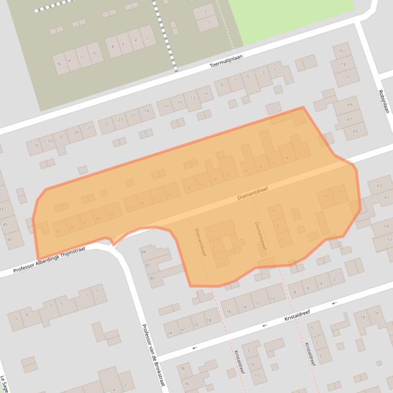 Kaart van postcodegebied 5431WC.