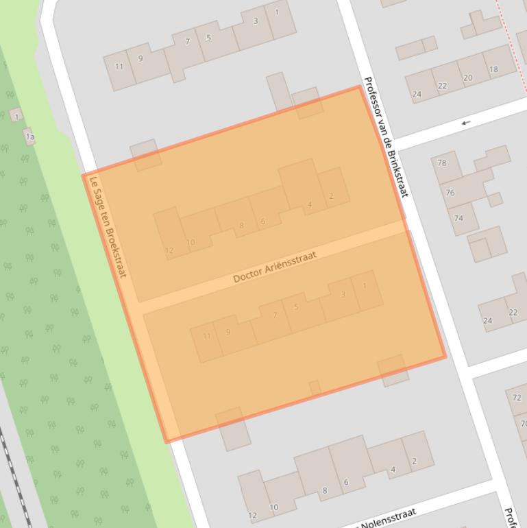 Kaart van postcodegebied 5431WG.
