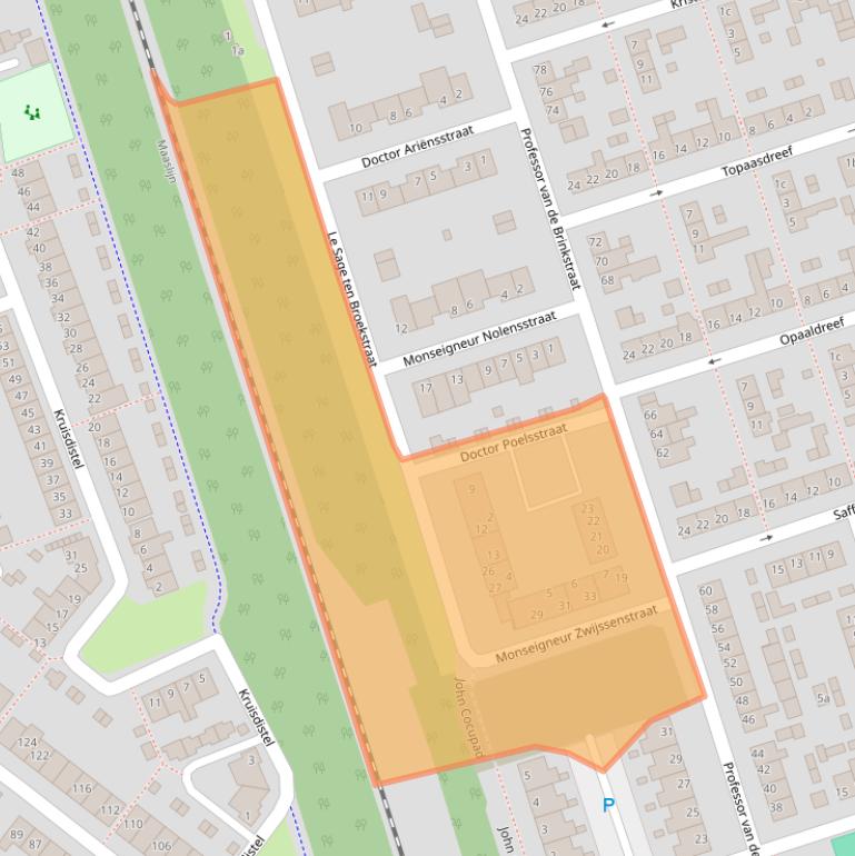Kaart van postcodegebied 5431WR.