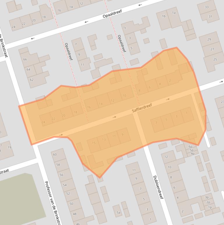 Kaart van postcodegebied 5431WS.