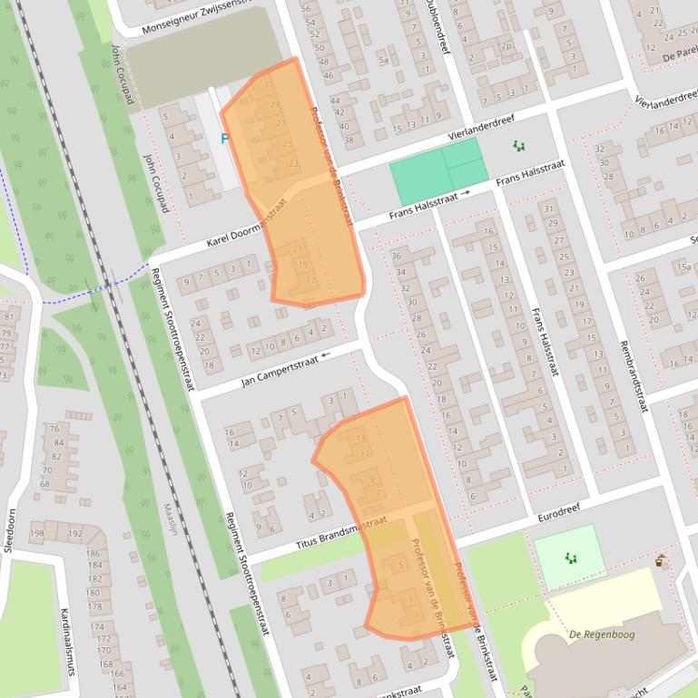 Kaart van postcodegebied 5431WT.