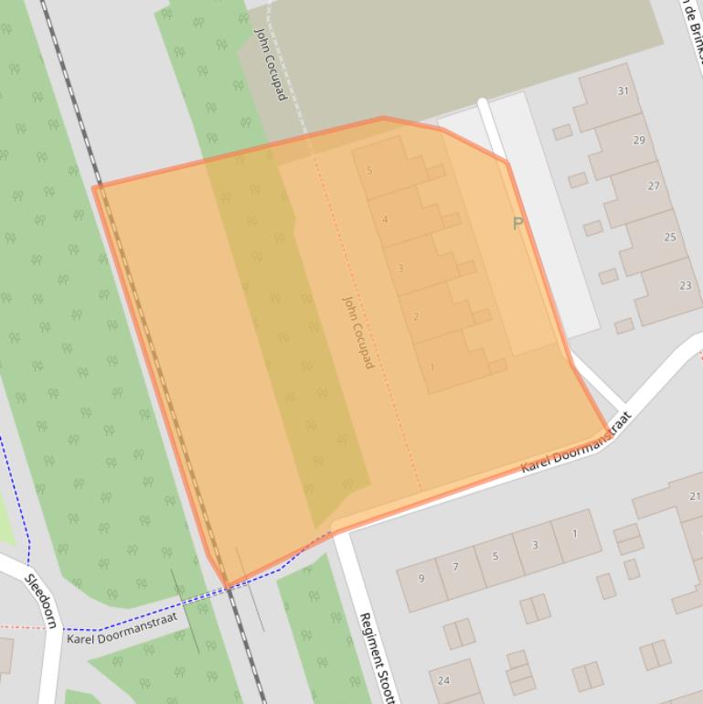 Kaart van postcodegebied 5431WW.