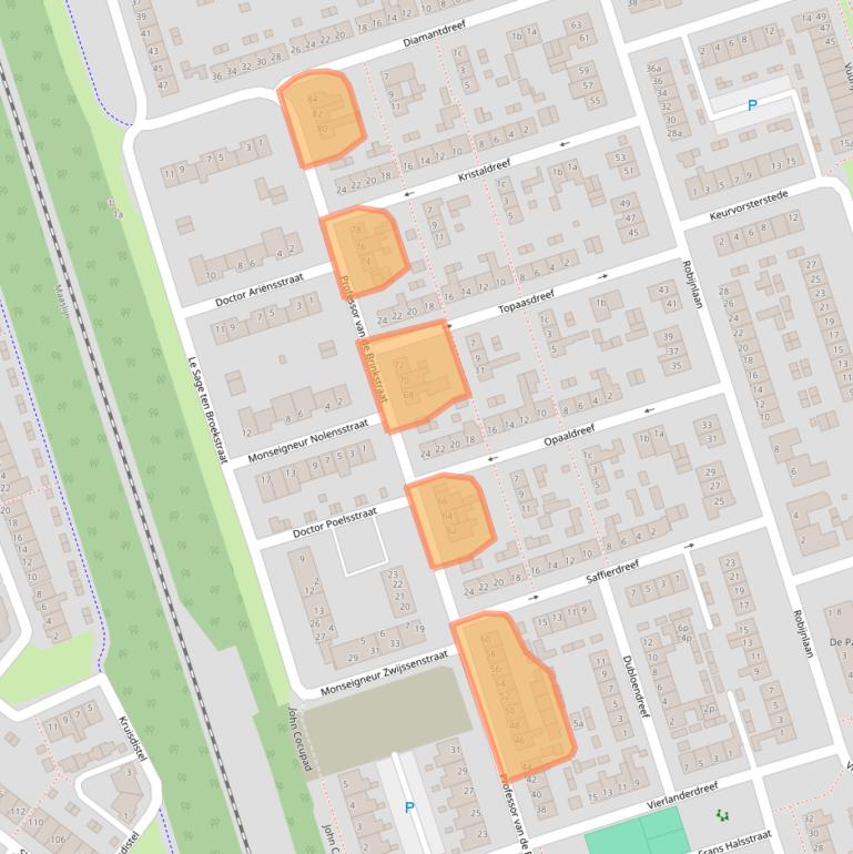 Kaart van postcodegebied 5431WX.