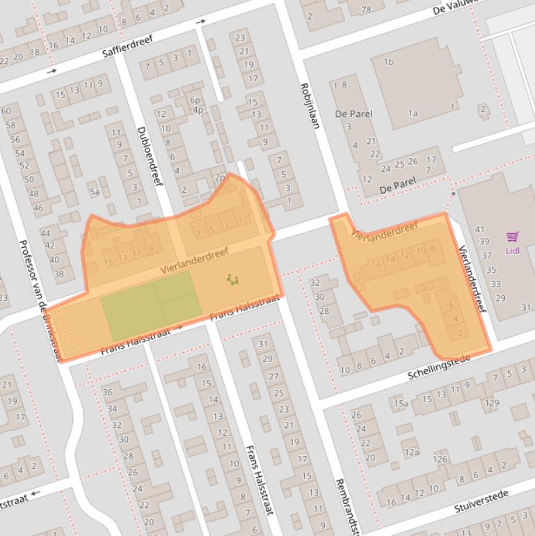 Kaart van postcodegebied 5431WZ.