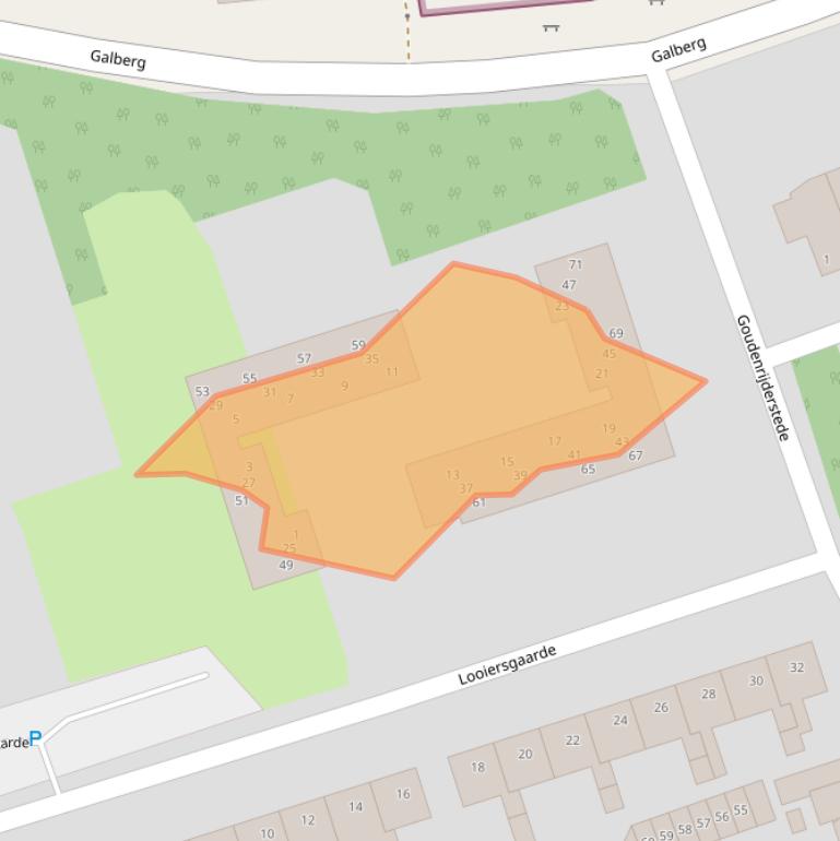 Kaart van postcodegebied 5431XA.