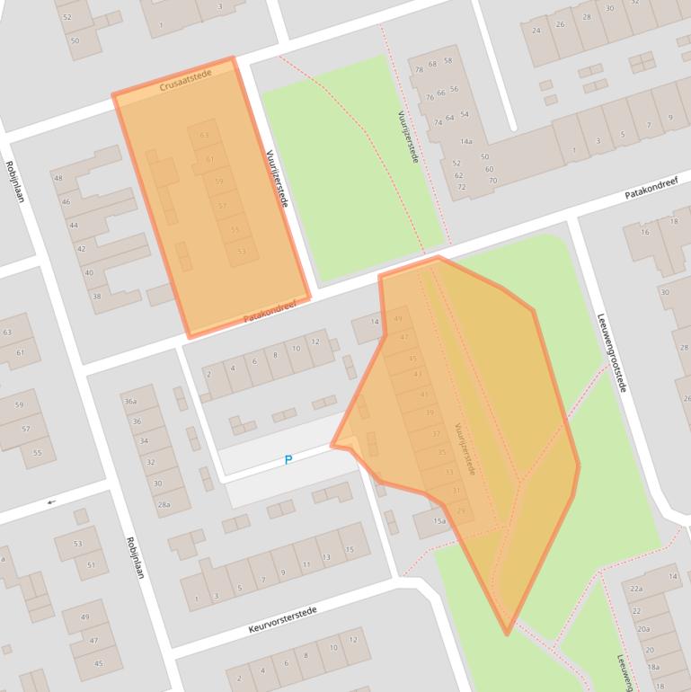 Kaart van postcodegebied 5431XJ.