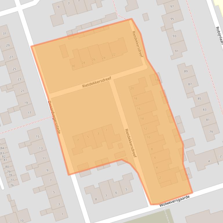 Kaart van postcodegebied 5431ZH.