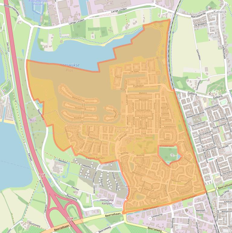 Kaart van postcodegebied 5432.