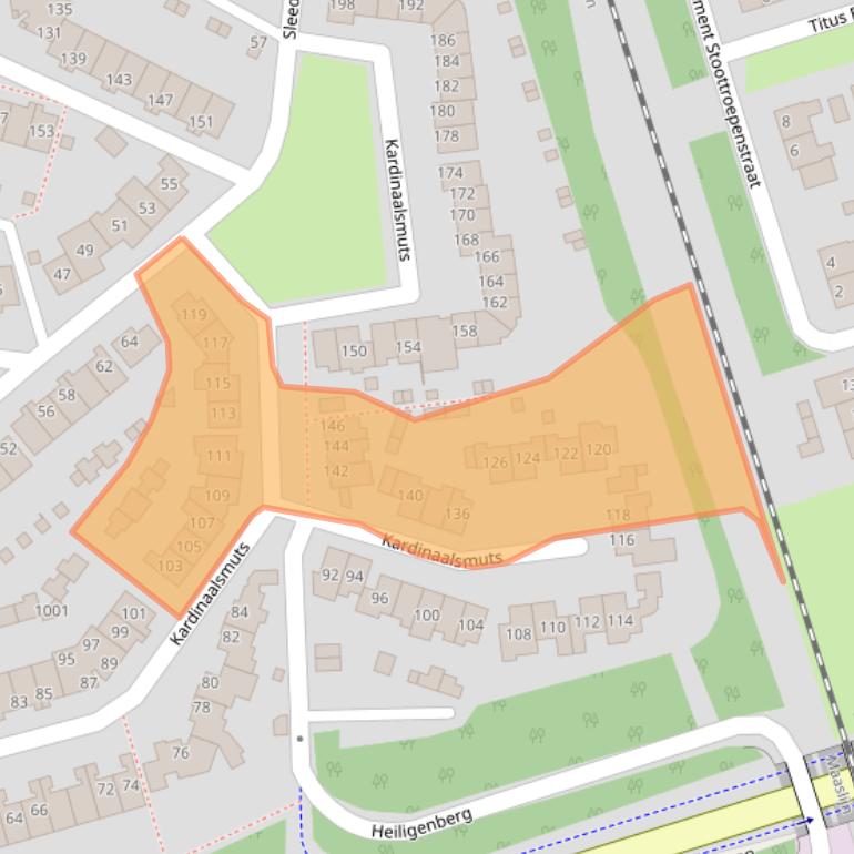 Kaart van postcodegebied 5432AC.