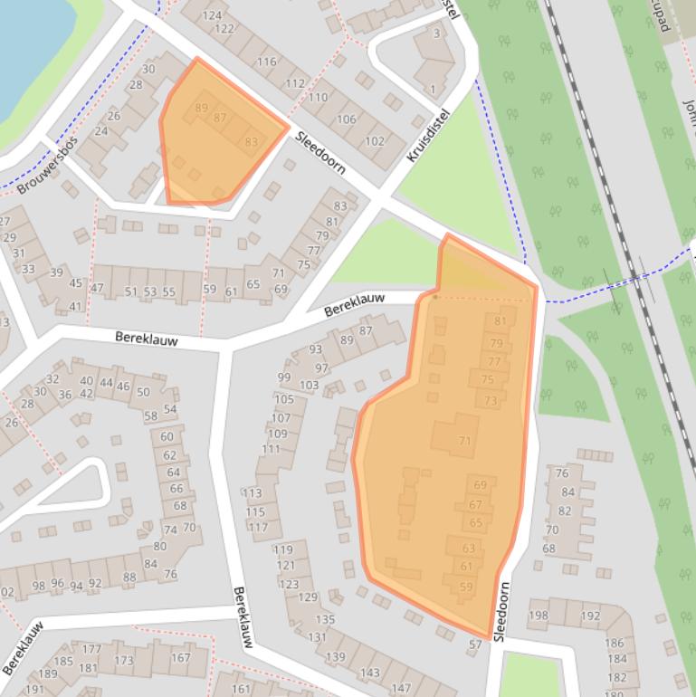 Kaart van postcodegebied 5432AJ.