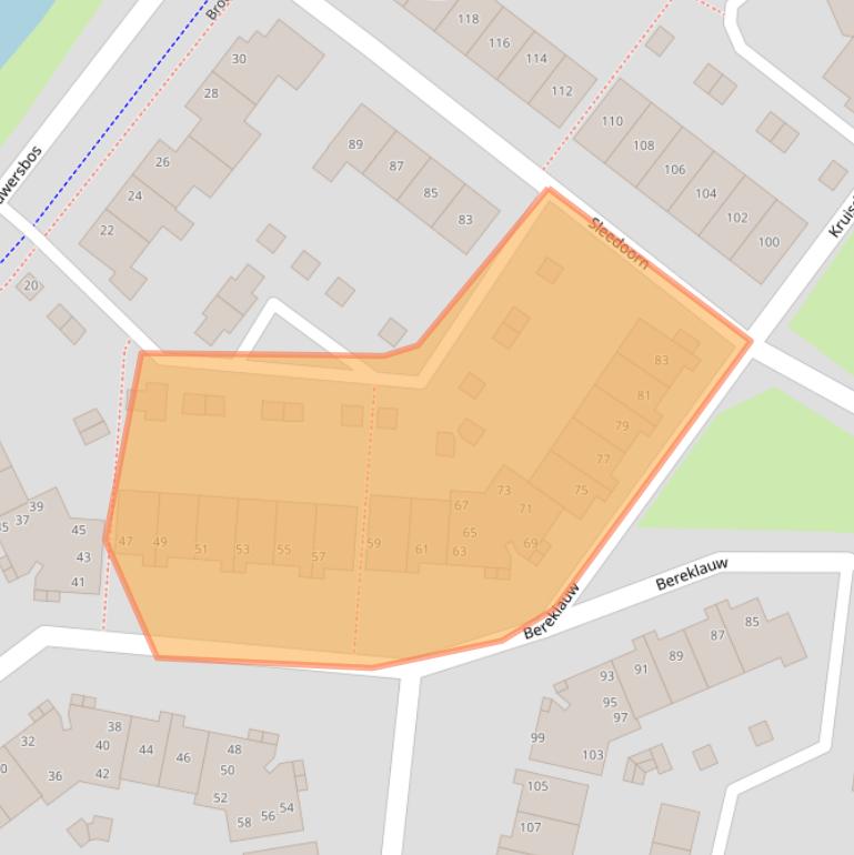 Kaart van postcodegebied 5432AP.