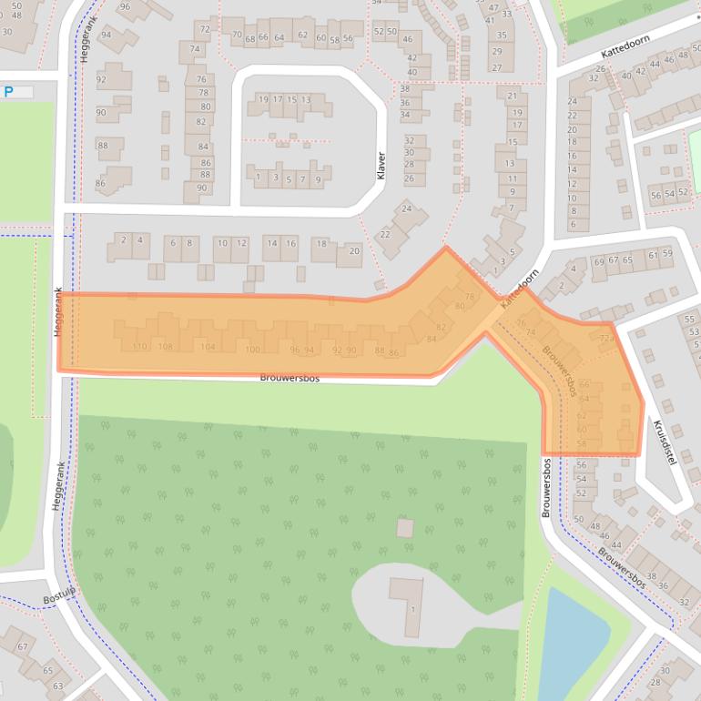 Kaart van postcodegebied 5432BE.