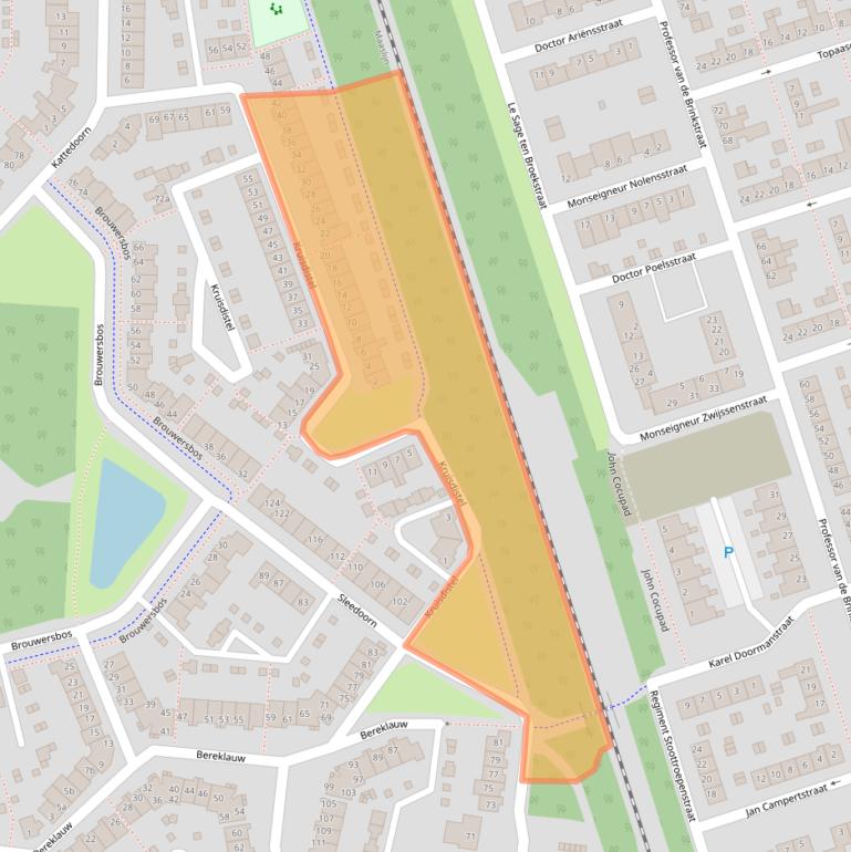 Kaart van postcodegebied 5432BK.