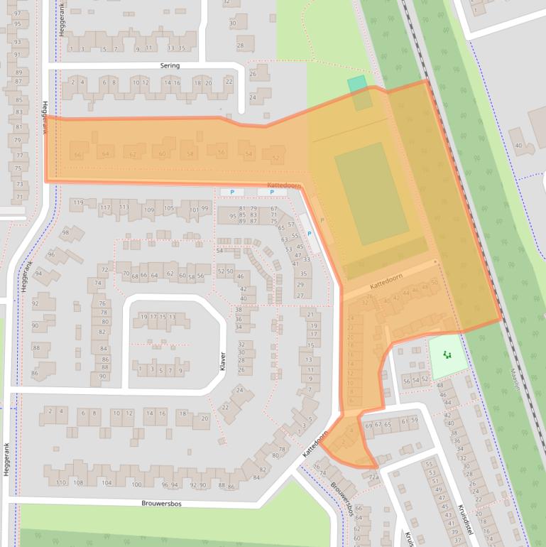 Kaart van postcodegebied 5432BN.