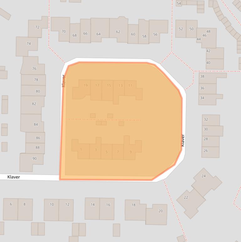 Kaart van postcodegebied 5432BP.