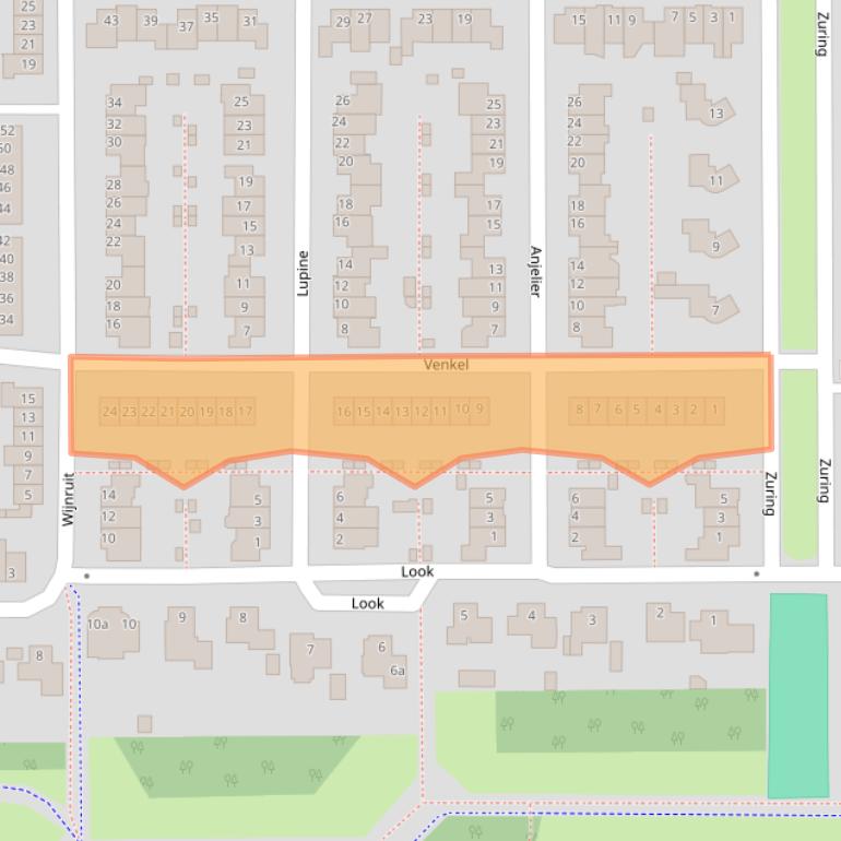 Kaart van postcodegebied 5432BZ.
