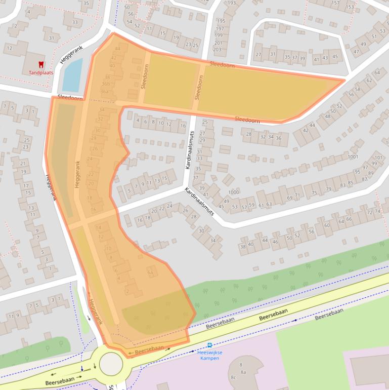 Kaart van postcodegebied 5432CA.