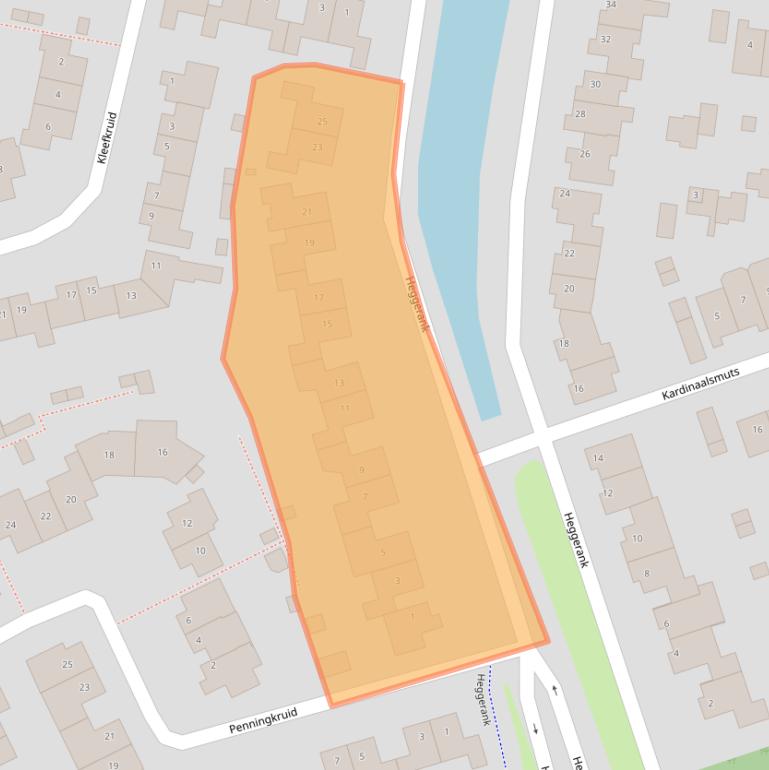 Kaart van postcodegebied 5432CD.