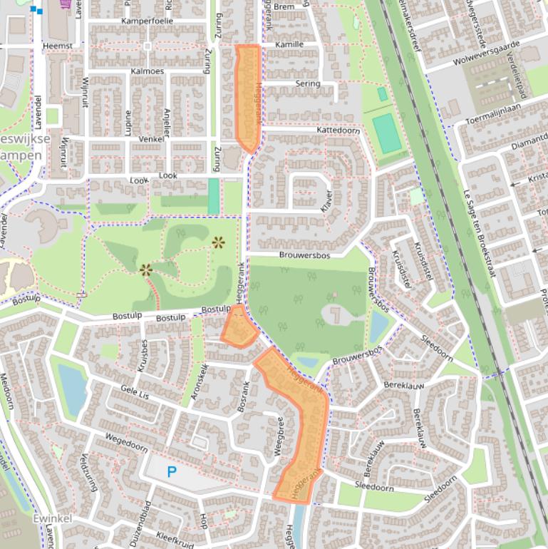 Kaart van postcodegebied 5432CE.