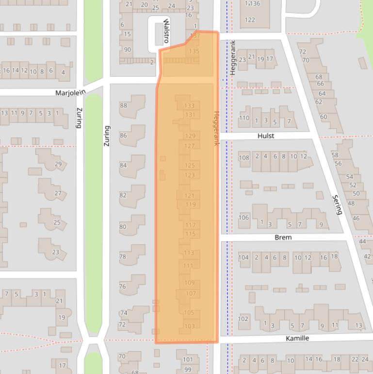 Kaart van postcodegebied 5432CG.