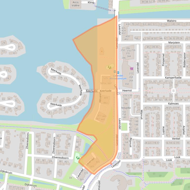 Kaart van postcodegebied 5432CZ.