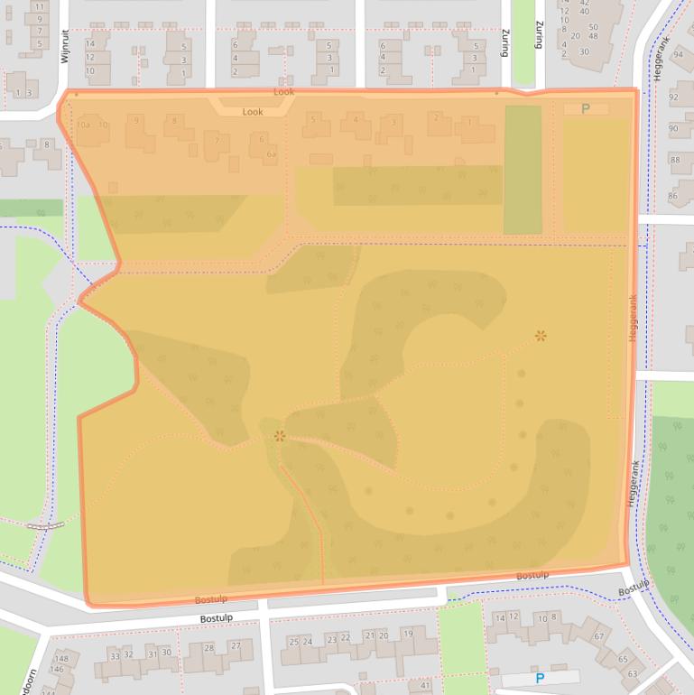 Kaart van postcodegebied 5432DB.