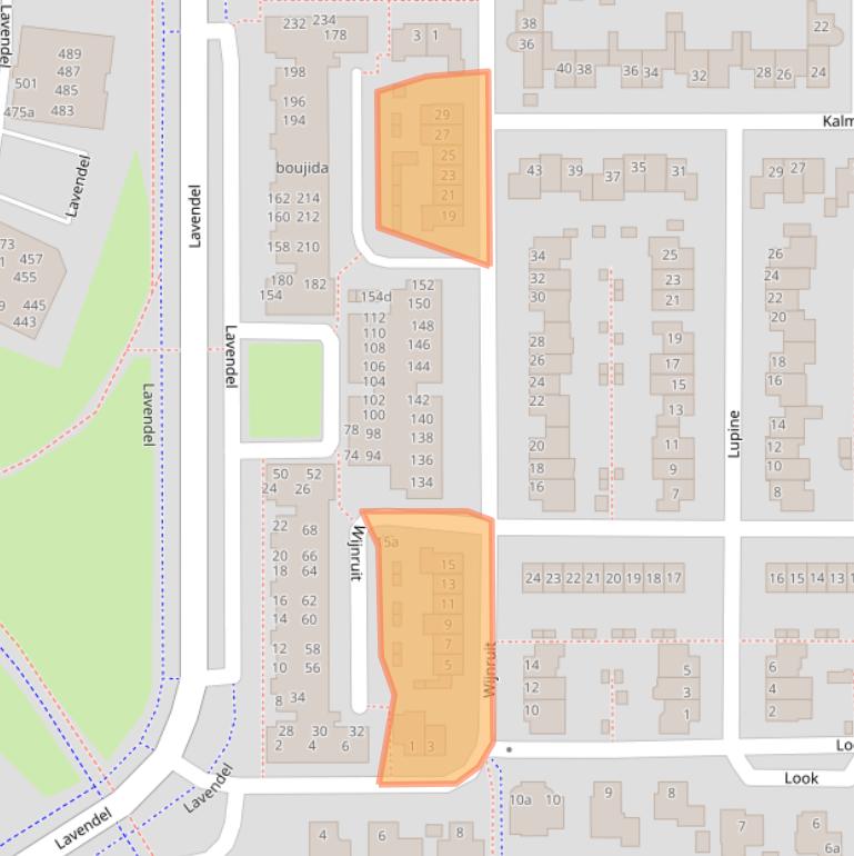 Kaart van postcodegebied 5432DC.