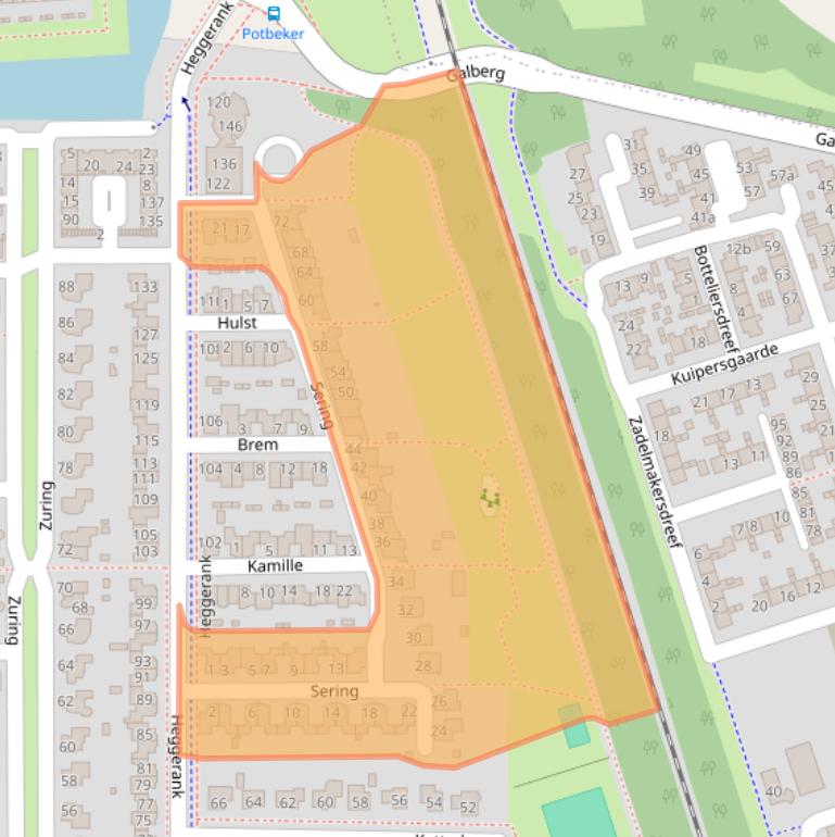 Kaart van postcodegebied 5432DD.