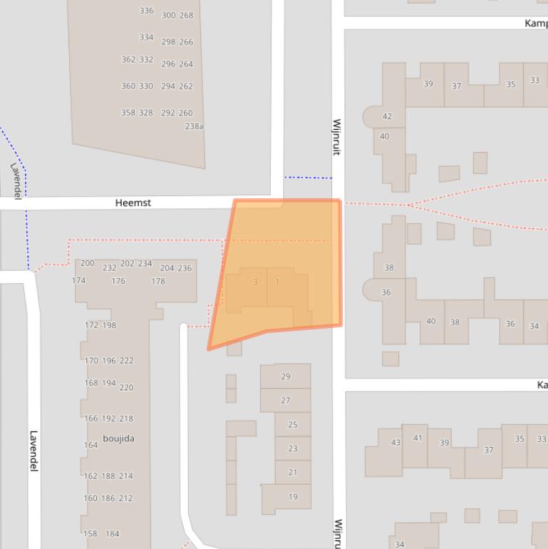 Kaart van postcodegebied 5432DG.