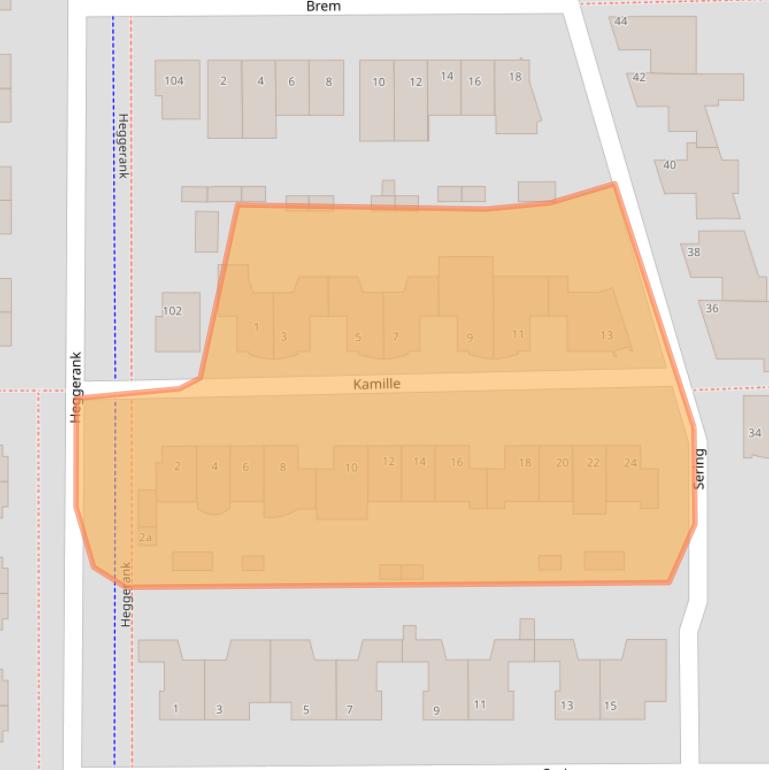 Kaart van postcodegebied 5432DL.