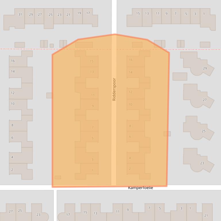 Kaart van postcodegebied 5432DT.