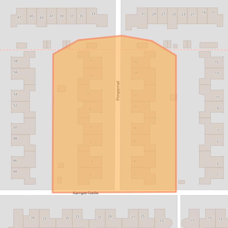 Kaart van postcodegebied 5432DV.