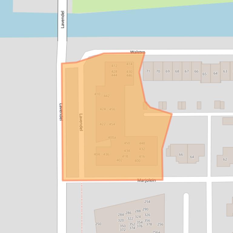 Kaart van postcodegebied 5432DX.