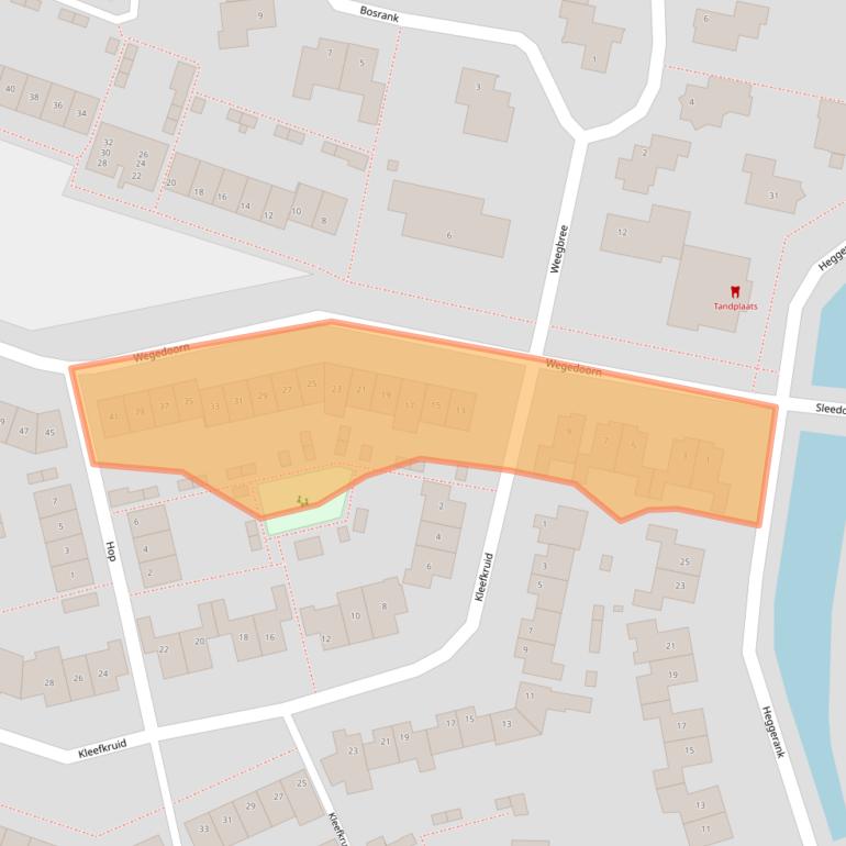 Kaart van postcodegebied 5432EB.